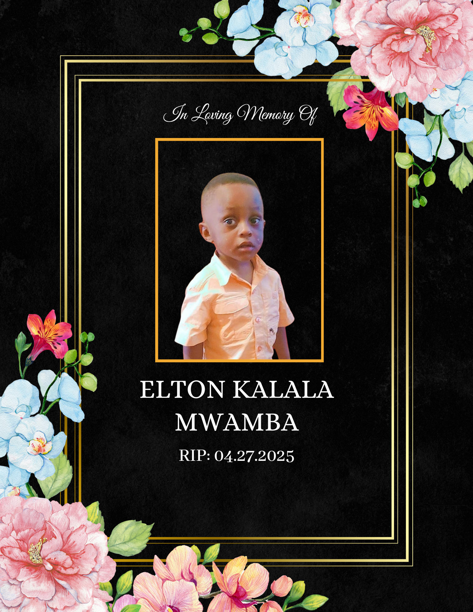 Support for Elton Kalala Mwamba's Memorial campaign photo, 4 of 5