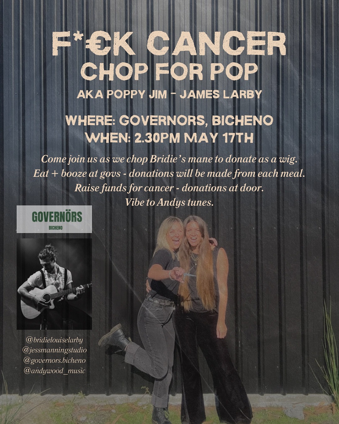 FK CANCER - CHOP FOR POP aka Poppy Jim - James Larby campaign photo, 2 of 5