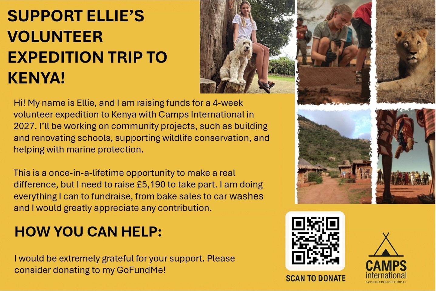 Help Ellie Volunteer in Kenya – A Life-Changing Expedition! campaign photo, 5 of 7
