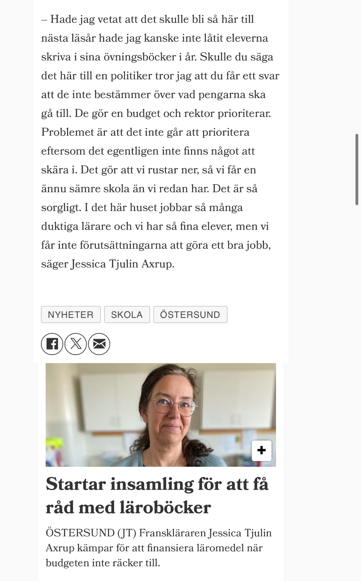 Läromedel till franskelever på Östbergsskolan campaign photo, 2 of 5