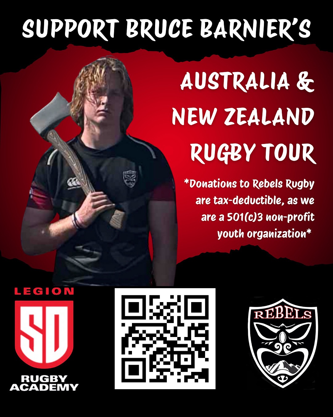 Support Bruuuuuuuce’s Aussie & New Zealand Rugby Tour campaign photo, 2 of 5