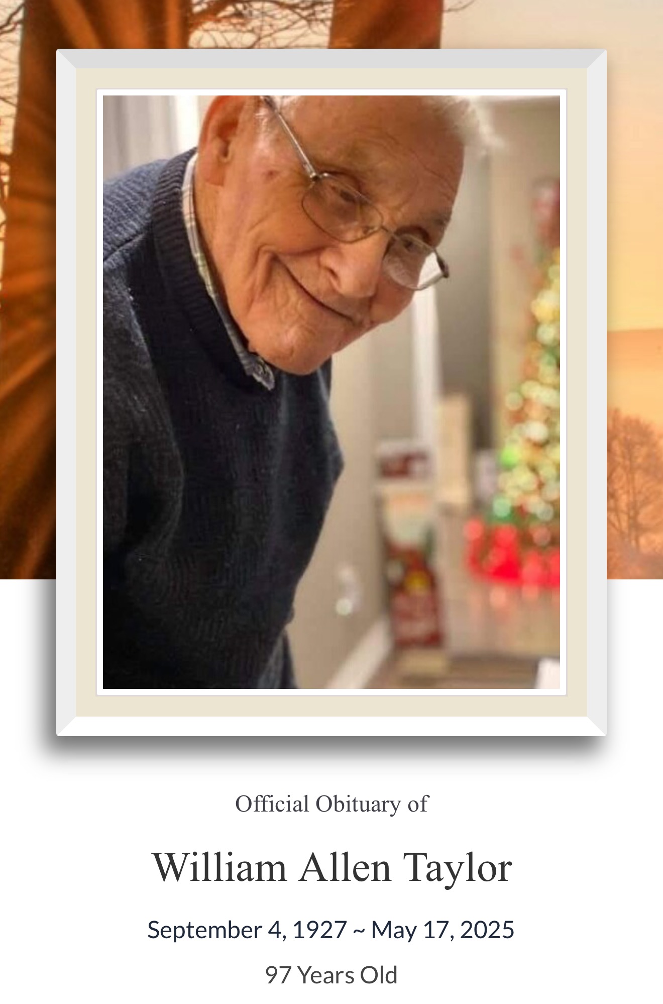Assist with William Allen Taylor's Final Expenses campaign photo, 2 of 4