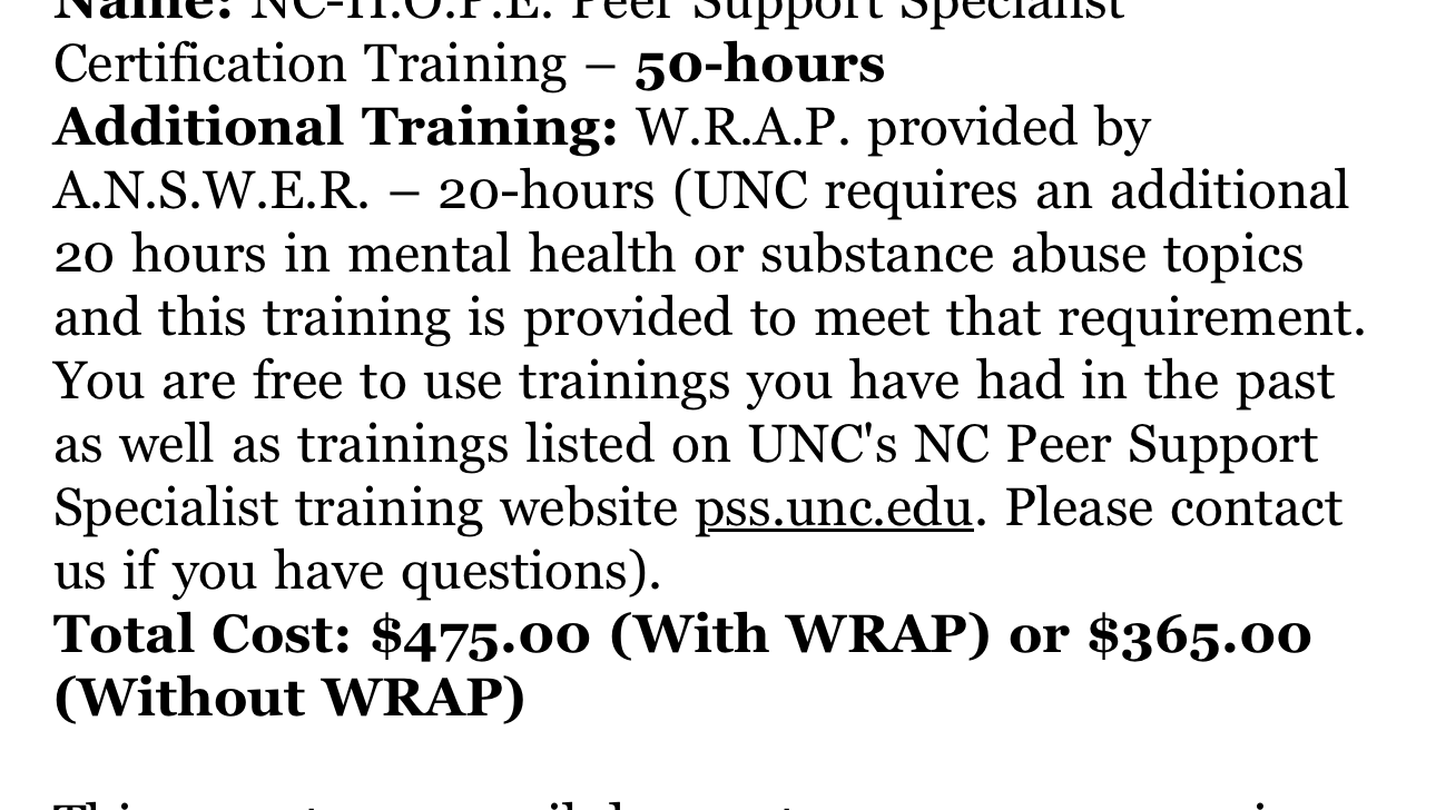 Support My Journey to Become a Peer Specialist photo