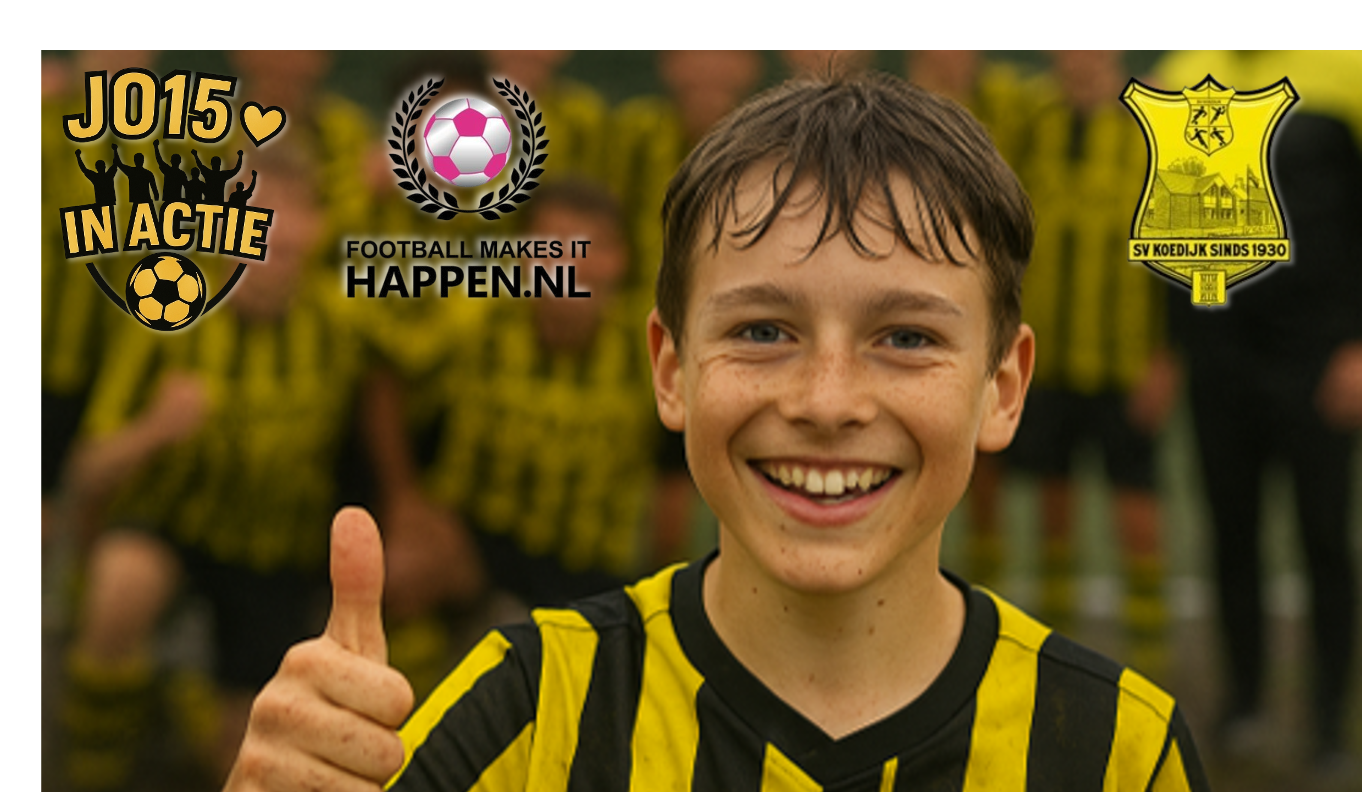SV Koedijk JO15-1 speelt voor Football Makes It Happen campaign photo, 6 of 7