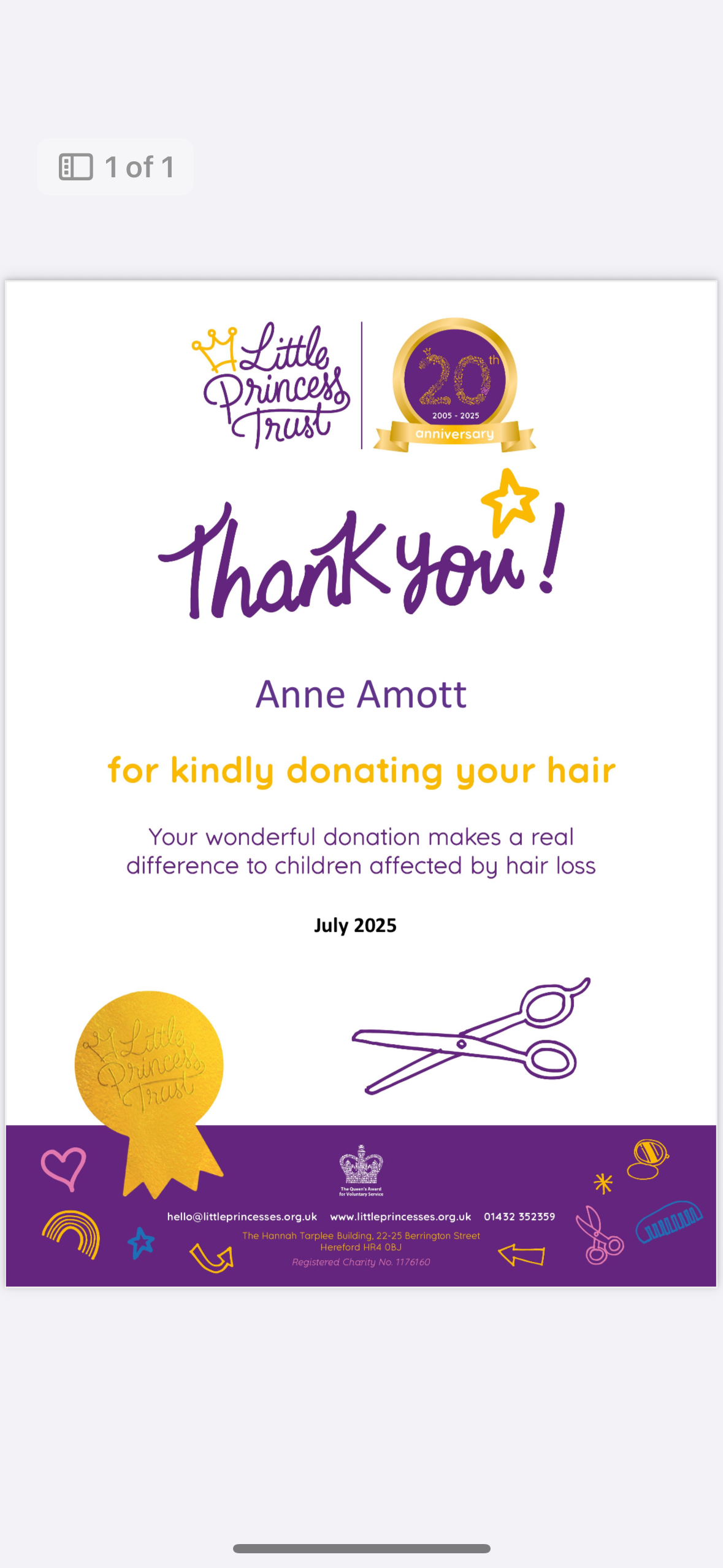 Off with the hair campaign photo, 6 of 8