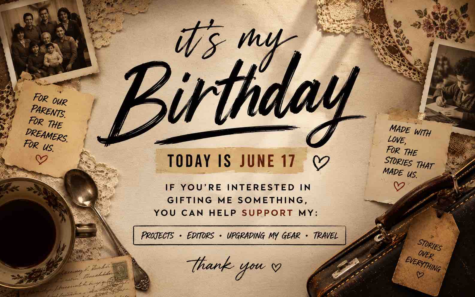 Help Me Upgrade My Film Gear for My Birthday campaign photo, 2 of 4