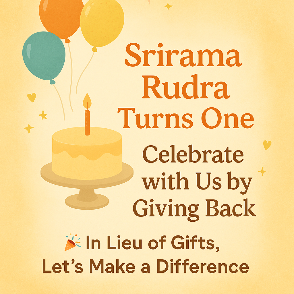 Celebrating Srirama Rudra's 1st Birthday with Purpose campaign photo, 2 of 4