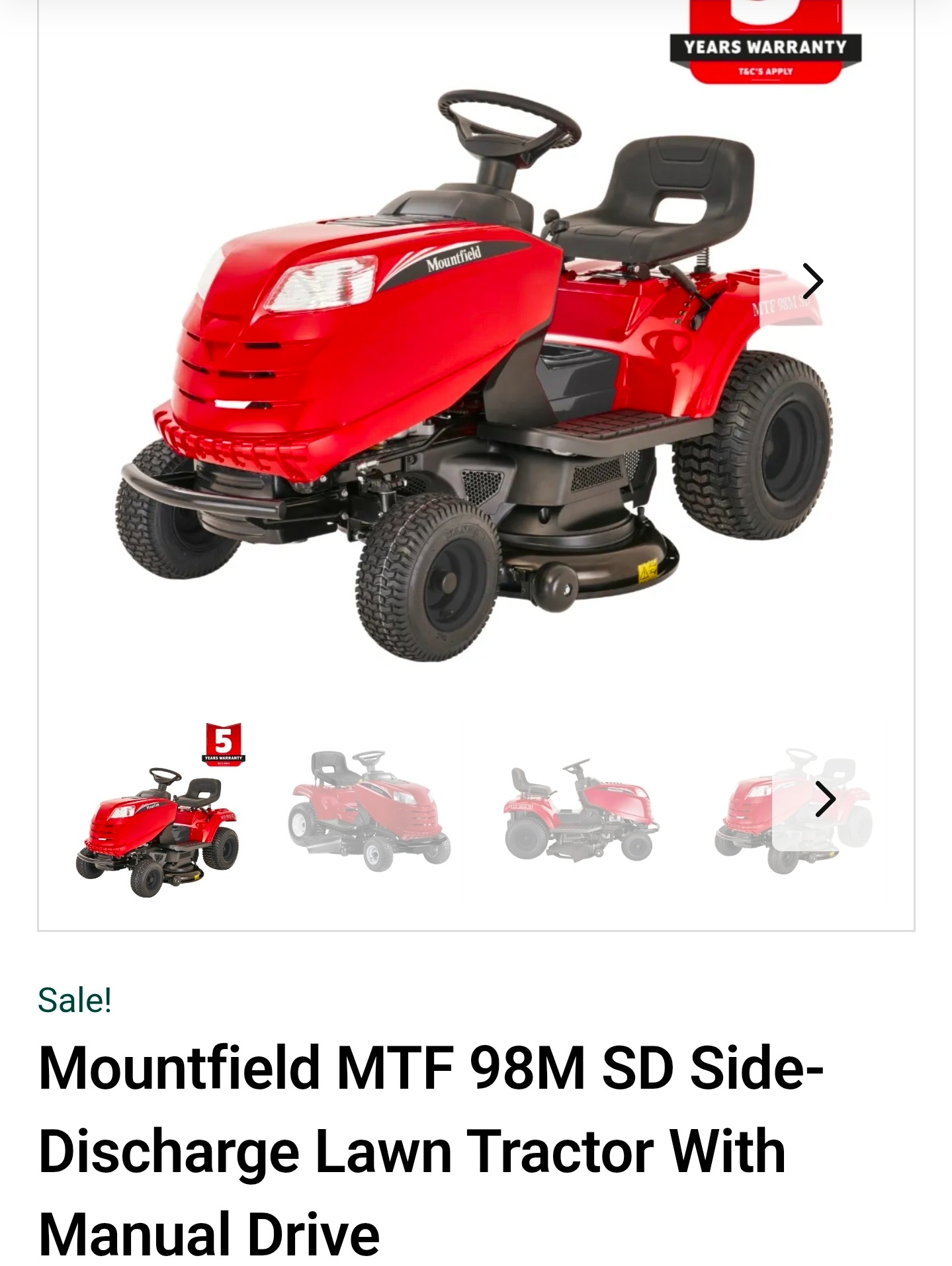 Buy a Ride-on Lawnmower and insurance campaign photo, 2 of 4
