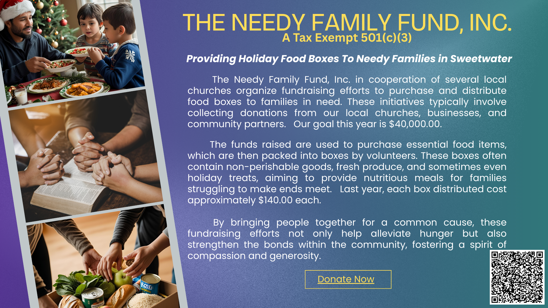 Needy Family Fund, Inc.  Annual Fundraising Event campaign photo, 2 of 4