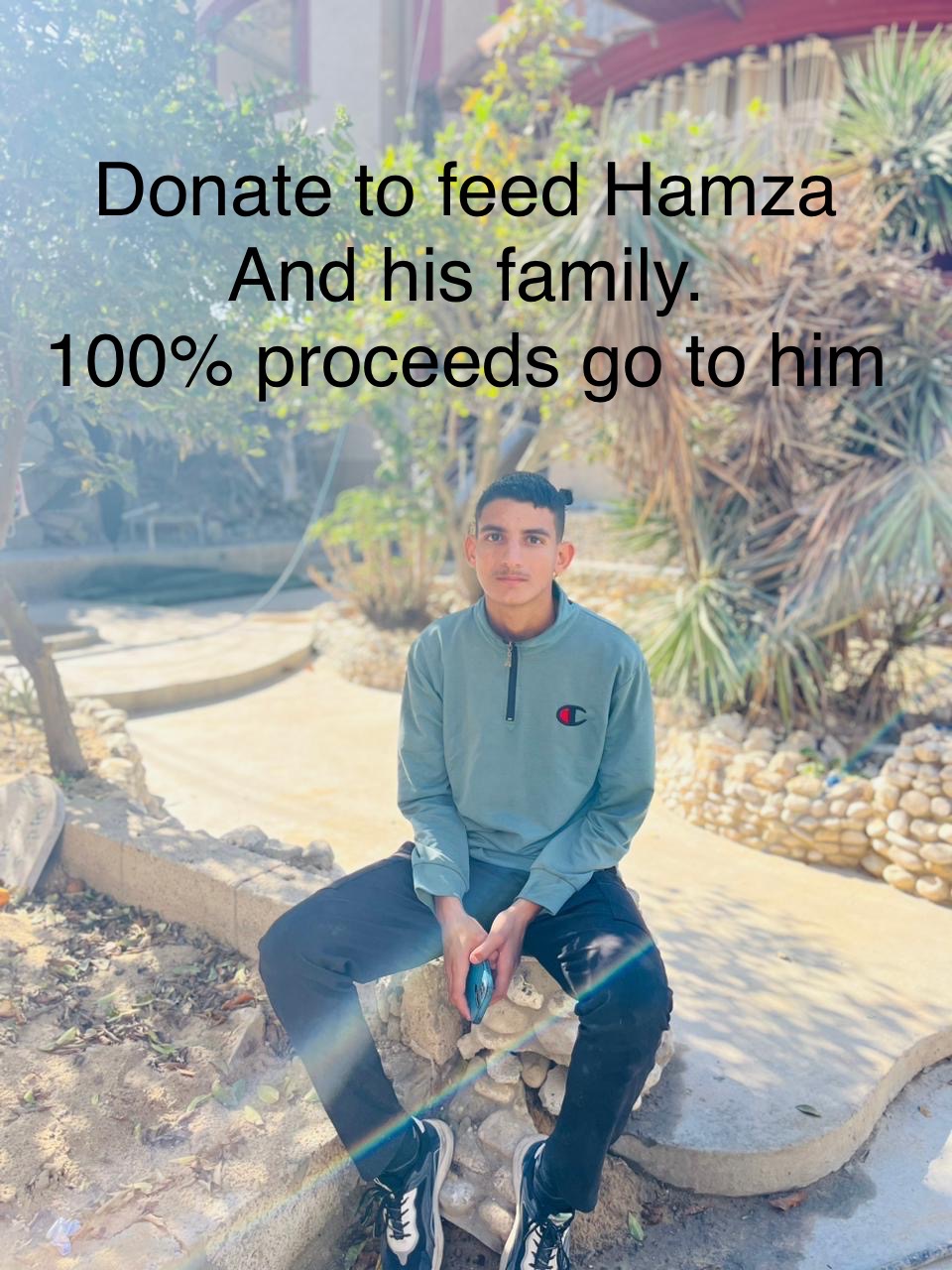 Relief for Hamza, a 20 year old Gazan campaign photo, 2 of 4