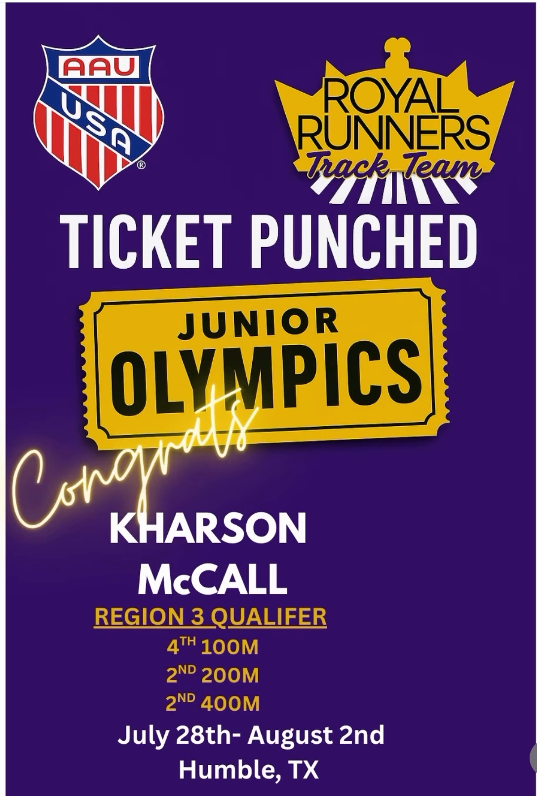 Help Kharson Compete in Junior Olympics campaign photo, 6 of 7