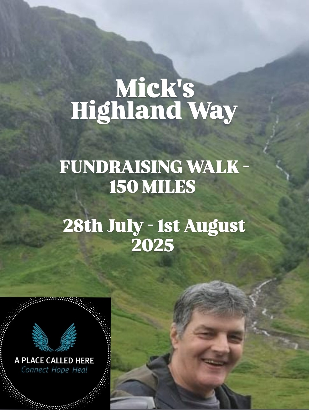 “Mick’s Highland Way – 150 Miles for Suicide Loss Support” campaign photo, 2 of 4