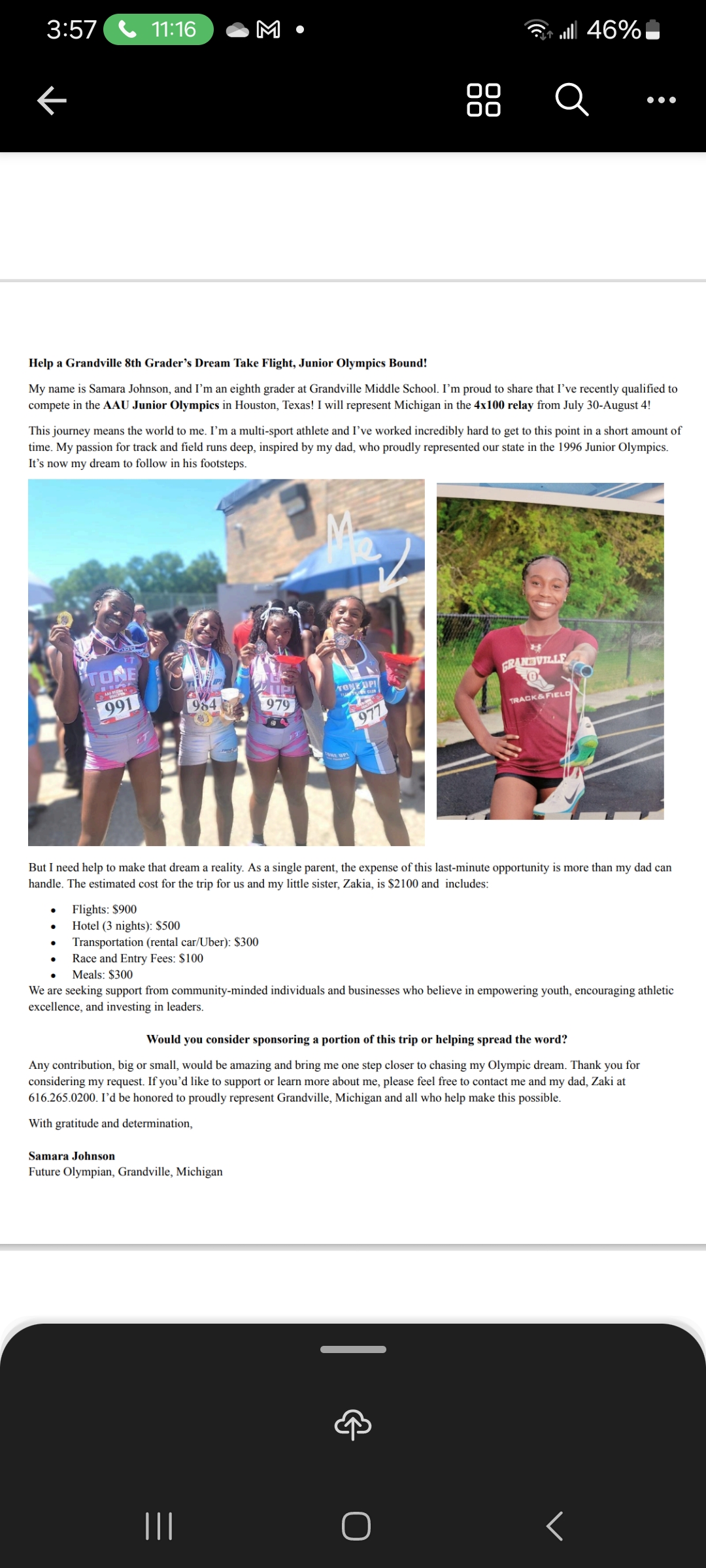 Help Bring Gold Home: Support Jr. Olympian campaign photo, 2 of 4
