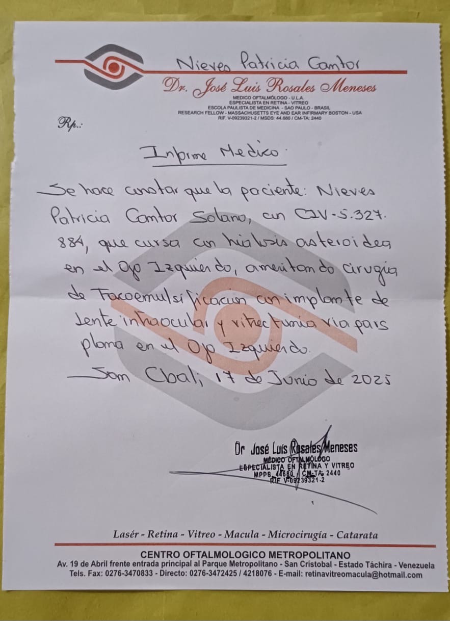 Fundraiser by Yennifer Ramirez Acevedo : Ayudemos a Patricia a salvar su  visión