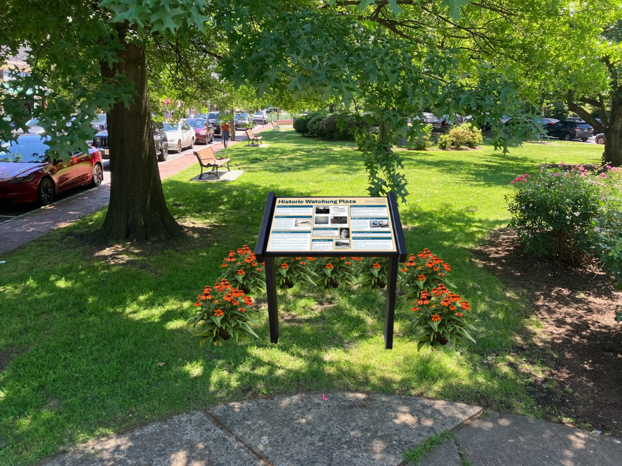 Watchung Plaza History Board - Eagle Scout Service Project campaign photo, 2 of 4