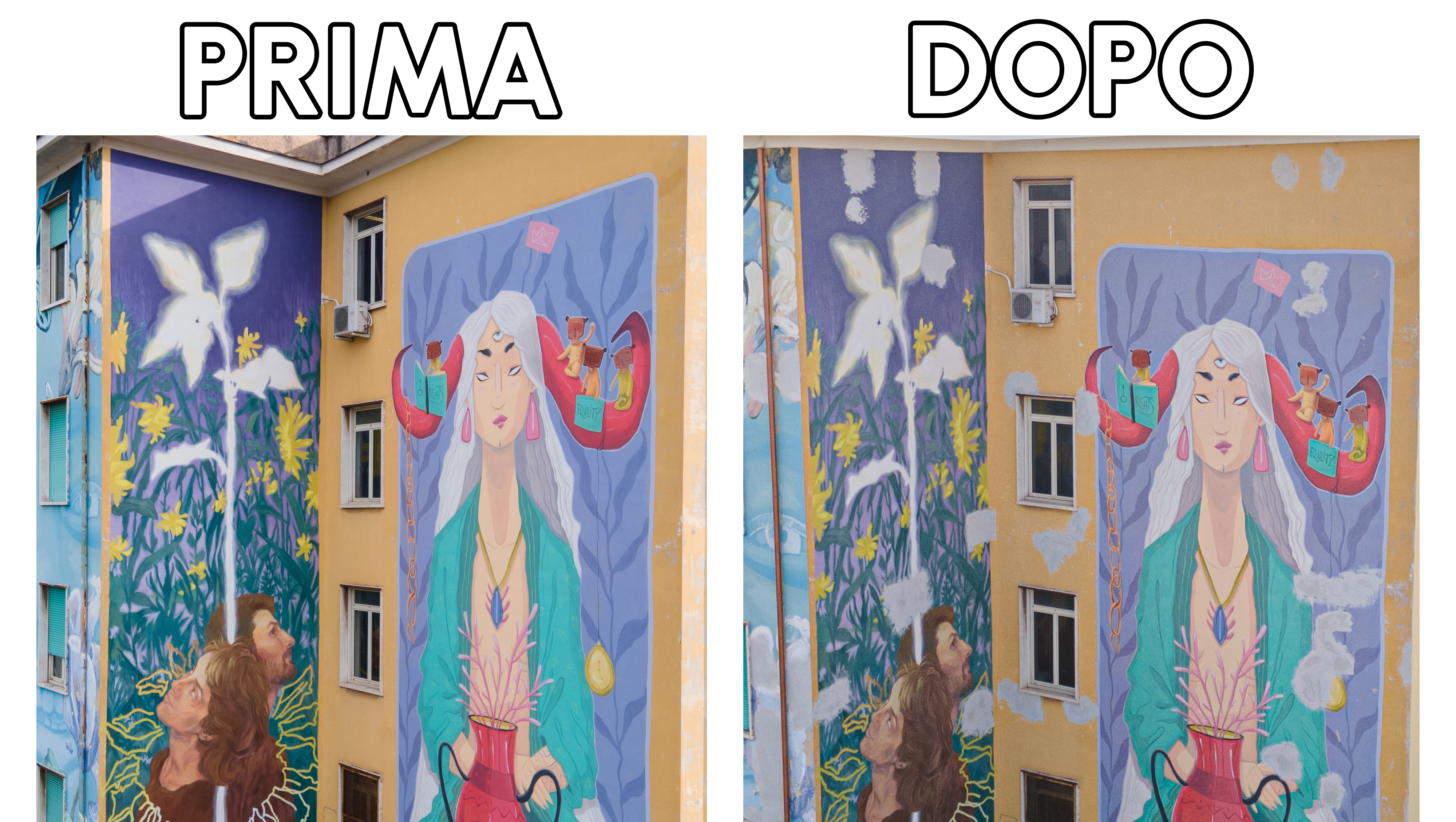 Salviamo i murales del Liceo Caravaggio di Tormarancia