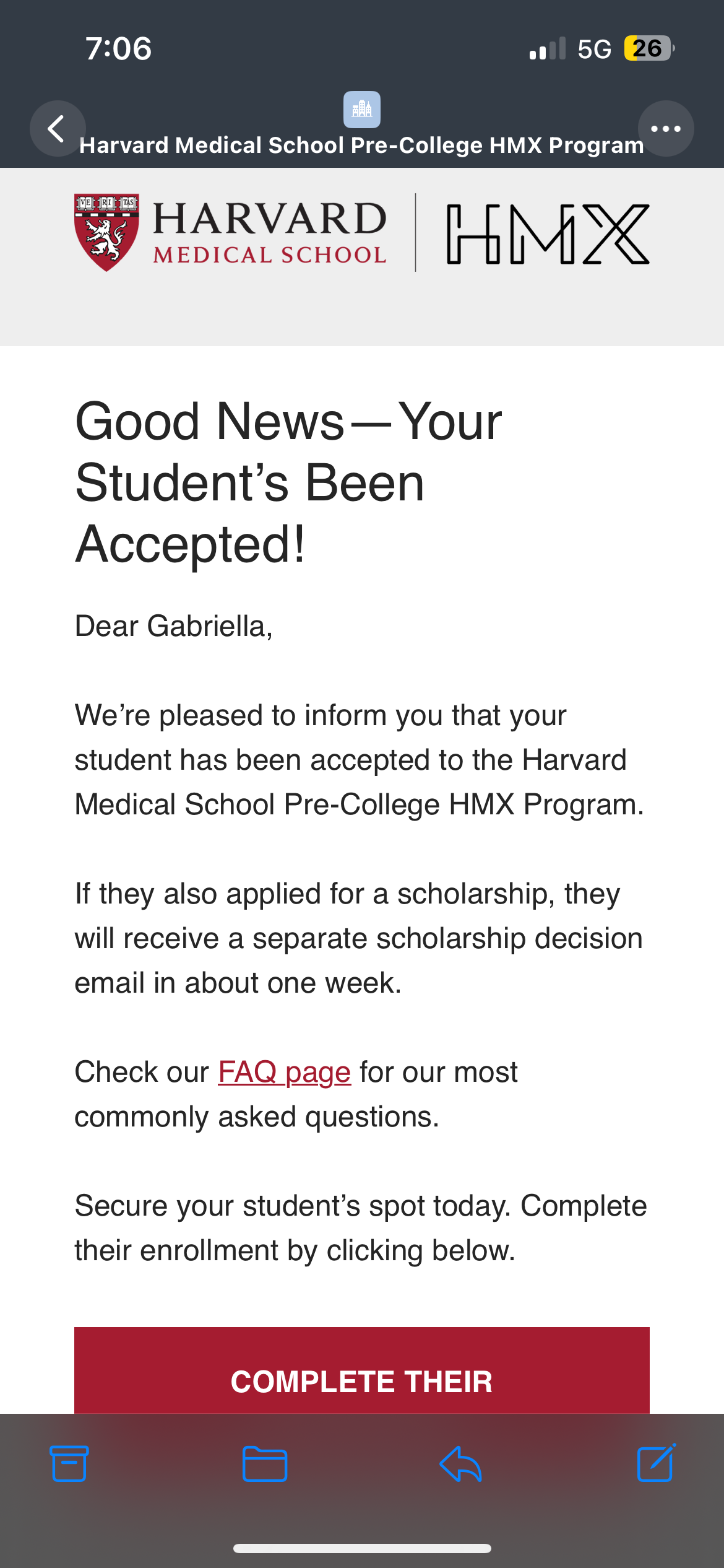Help Allyson Attend Harvard's Pre-College Program campaign photo, 2 of 6