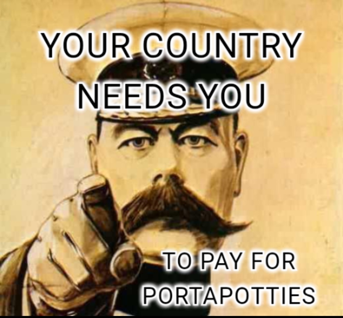 Rage Against The Regime (by donating for porta potties) campaign photo, 2 of 5