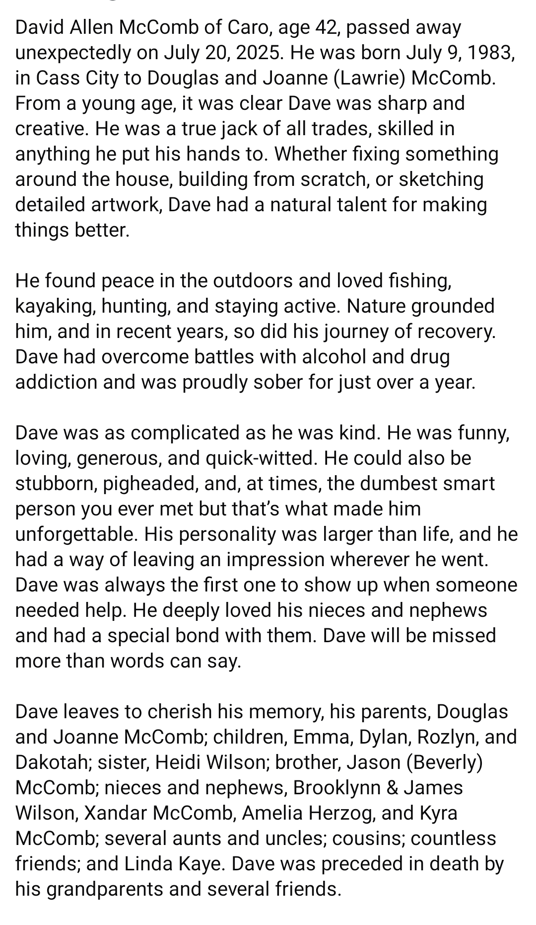 Support David's Cremation Service campaign photo, 2 of 5