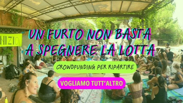UN FURTO NON BASTA A SPEGNERE LA LOTTA! VOGLIAMO TUTT’ALTRO