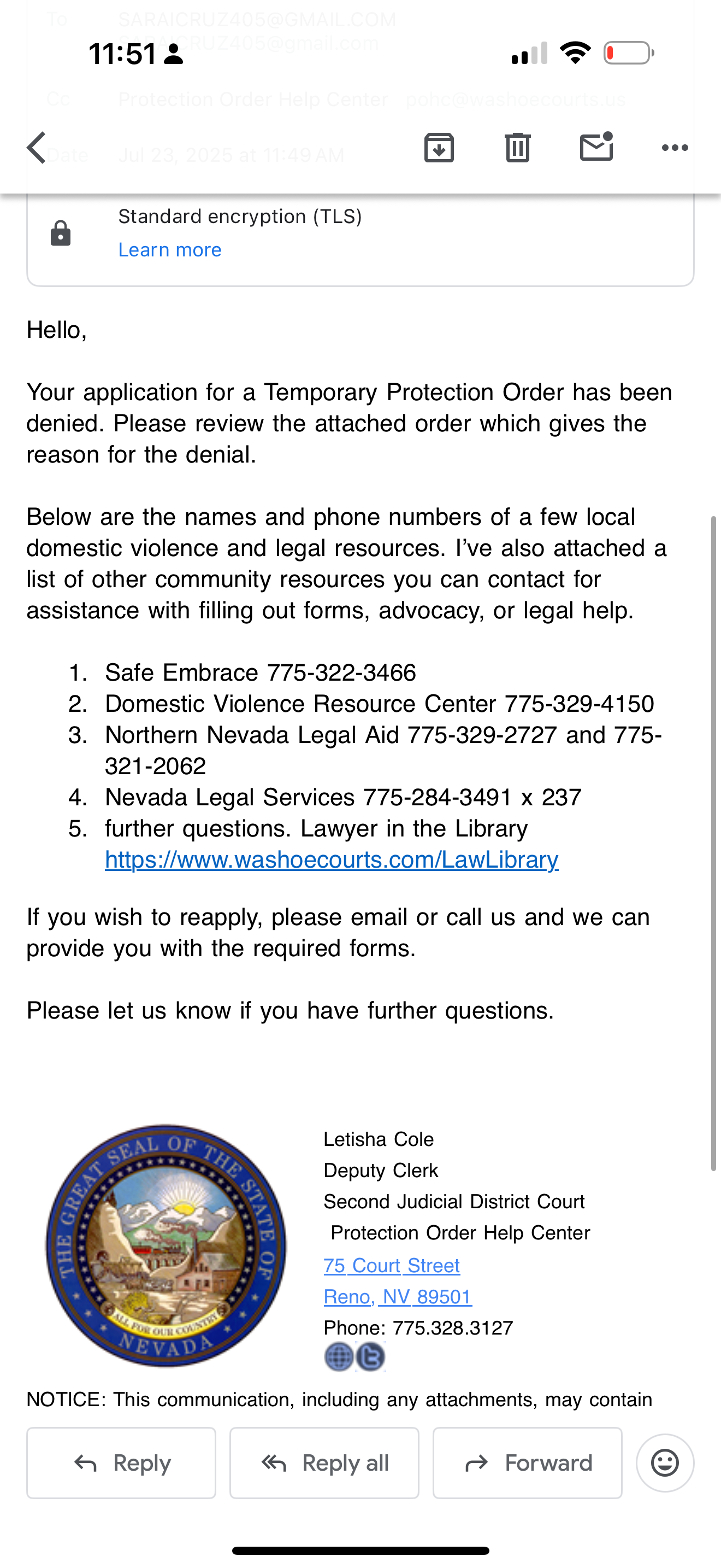 Sarai's Legal Battle: Safety and Justice Needed campaign photo, 4 of 5