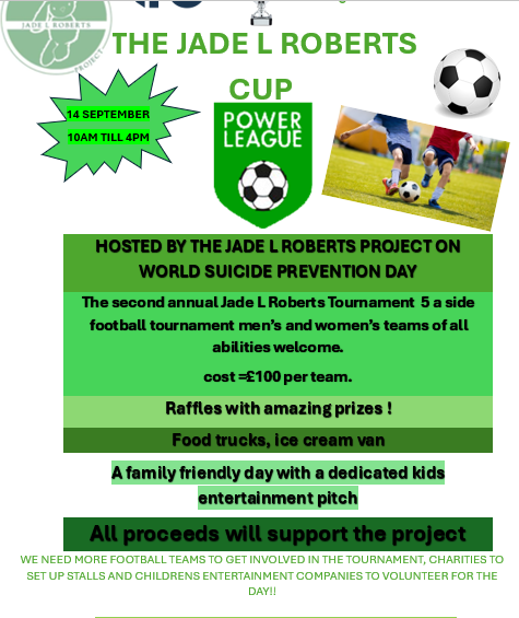 The Jade L Roberts 5-a-side fundraiser campaign photo, 2 of 4