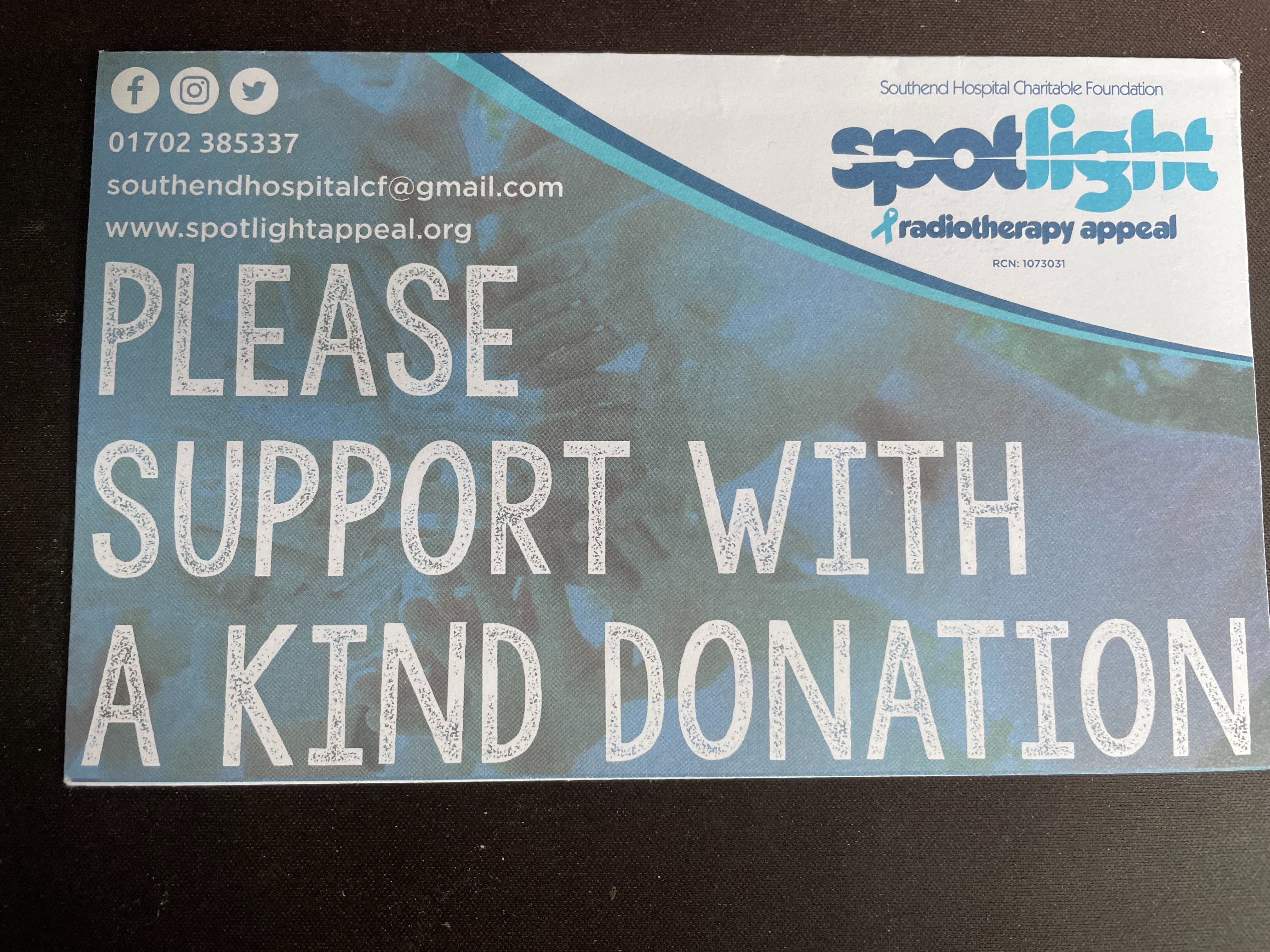 Spotlight Radiotherapy appeal campaign photo, 2 of 4