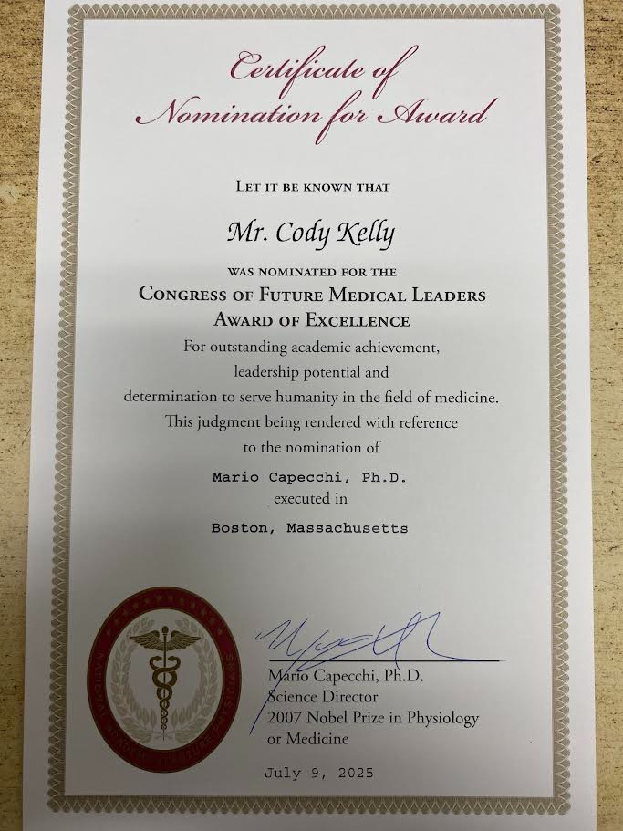 Cody Kelly's Path to Medical Excellence campaign photo, 4 of 5