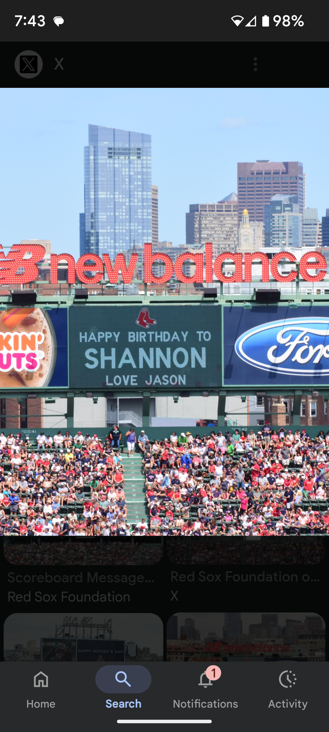 Abe's 50th: A Fenway Park Celebration campaign photo, 2 of 4