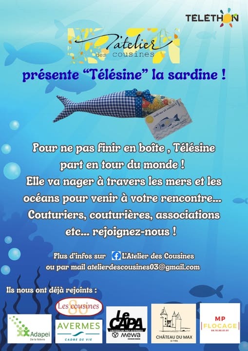 Télésine la sardine qui navigue pour le Téléthon campaign photo, 2 of 6