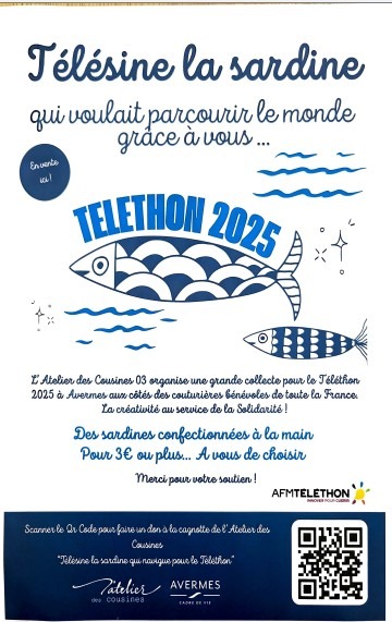 Télésine la sardine qui navigue pour le Téléthon campaign photo, 4 of 6