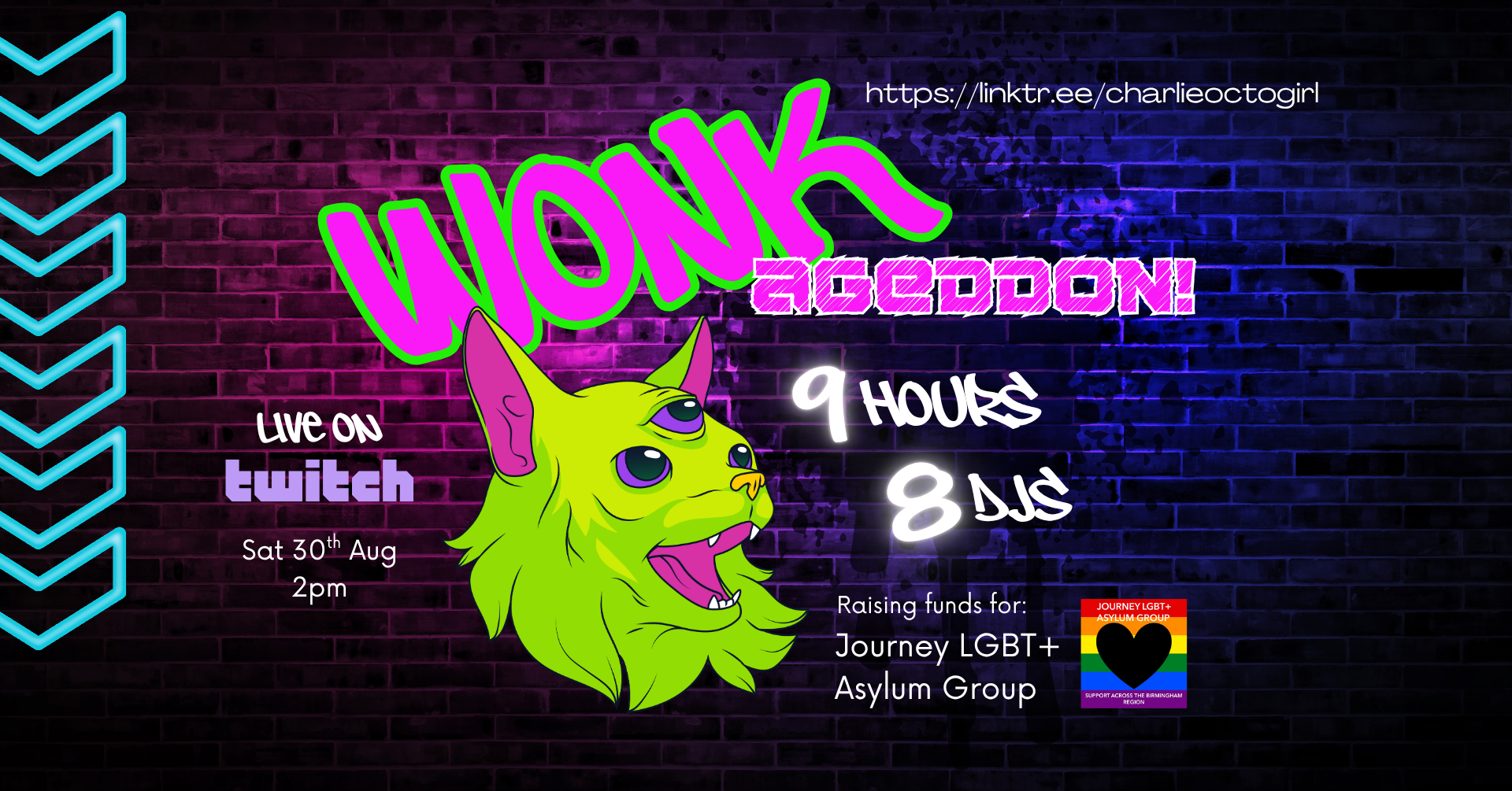 WONKageddon 9 hour DJ stream for Journey LGBT Asylum Group campaign photo, 6 of 6