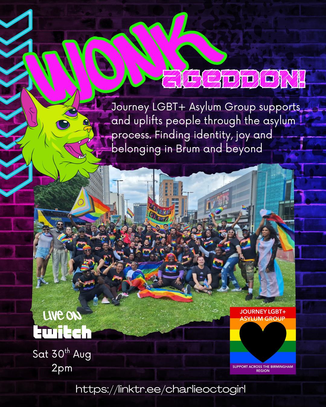 WONKageddon 9 hour DJ stream for Journey LGBT Asylum Group campaign photo, 4 of 6