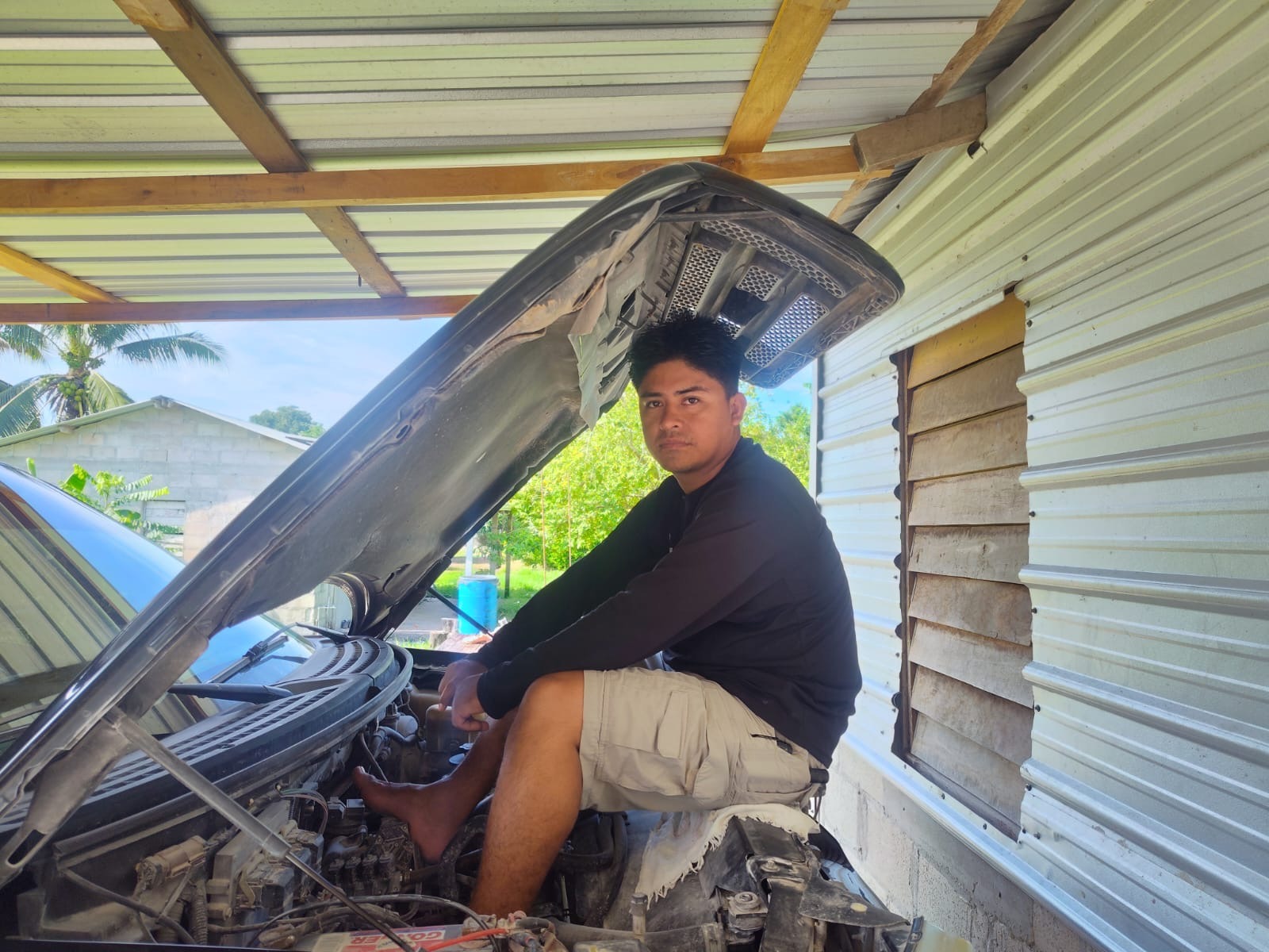 Help build first mechanic shop in Indian Church Village, BZ campaign photo, 4 of 8