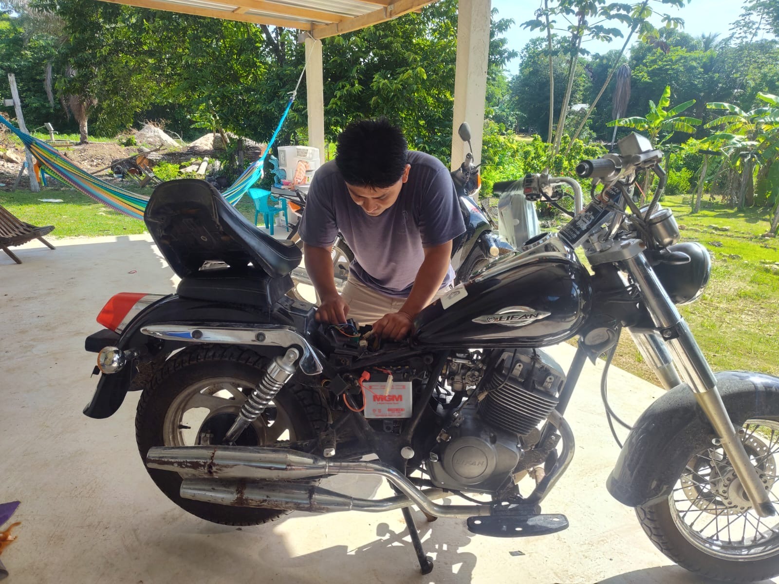 Help build first mechanic shop in Indian Church Village, BZ campaign photo, 6 of 8