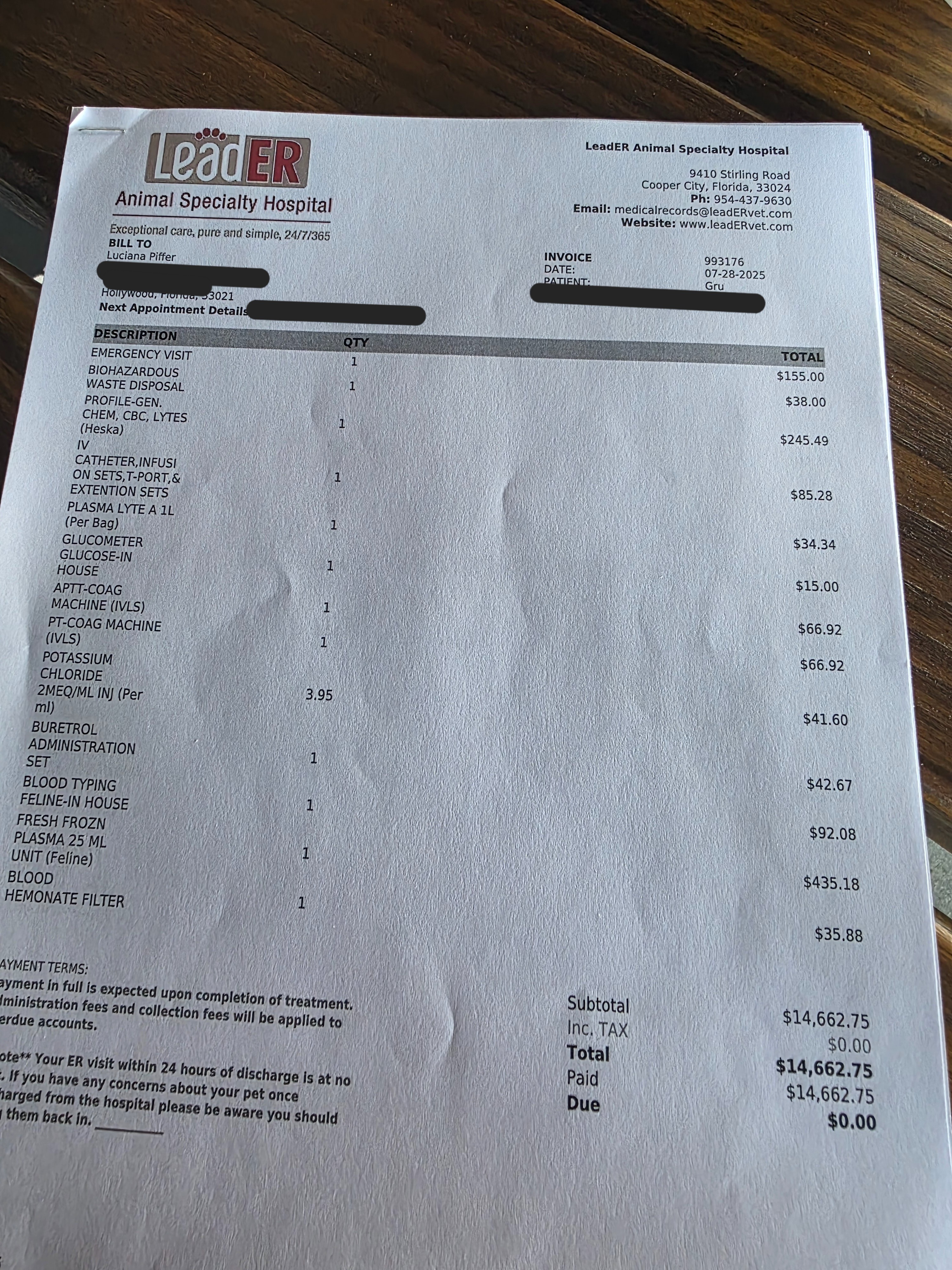 Gru's $14,600 Hospital Bill Needs Your Help campaign photo, 6 of 8