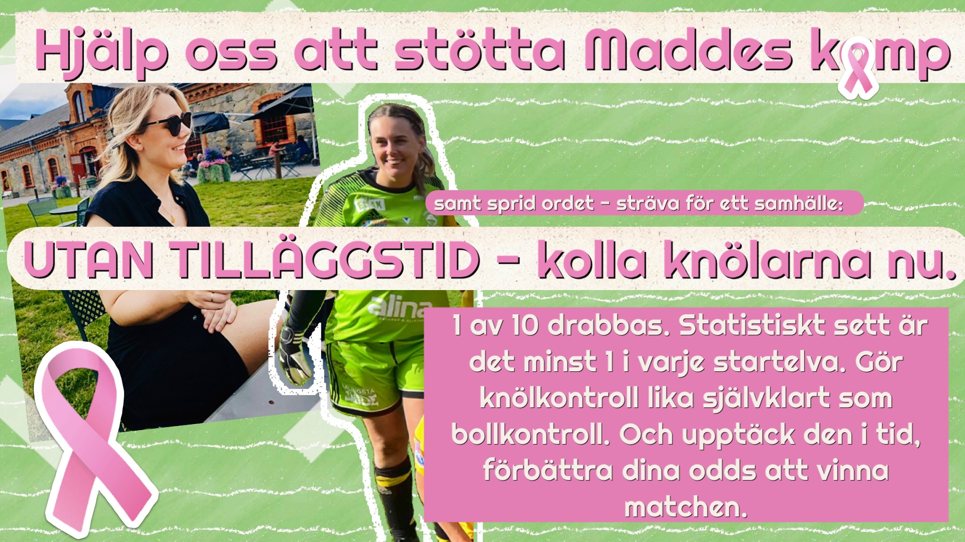 Hjälp vår Madde x UTAN TILLÄGGSTID - kolla knölarna nu. campaign photo, 2 of 5