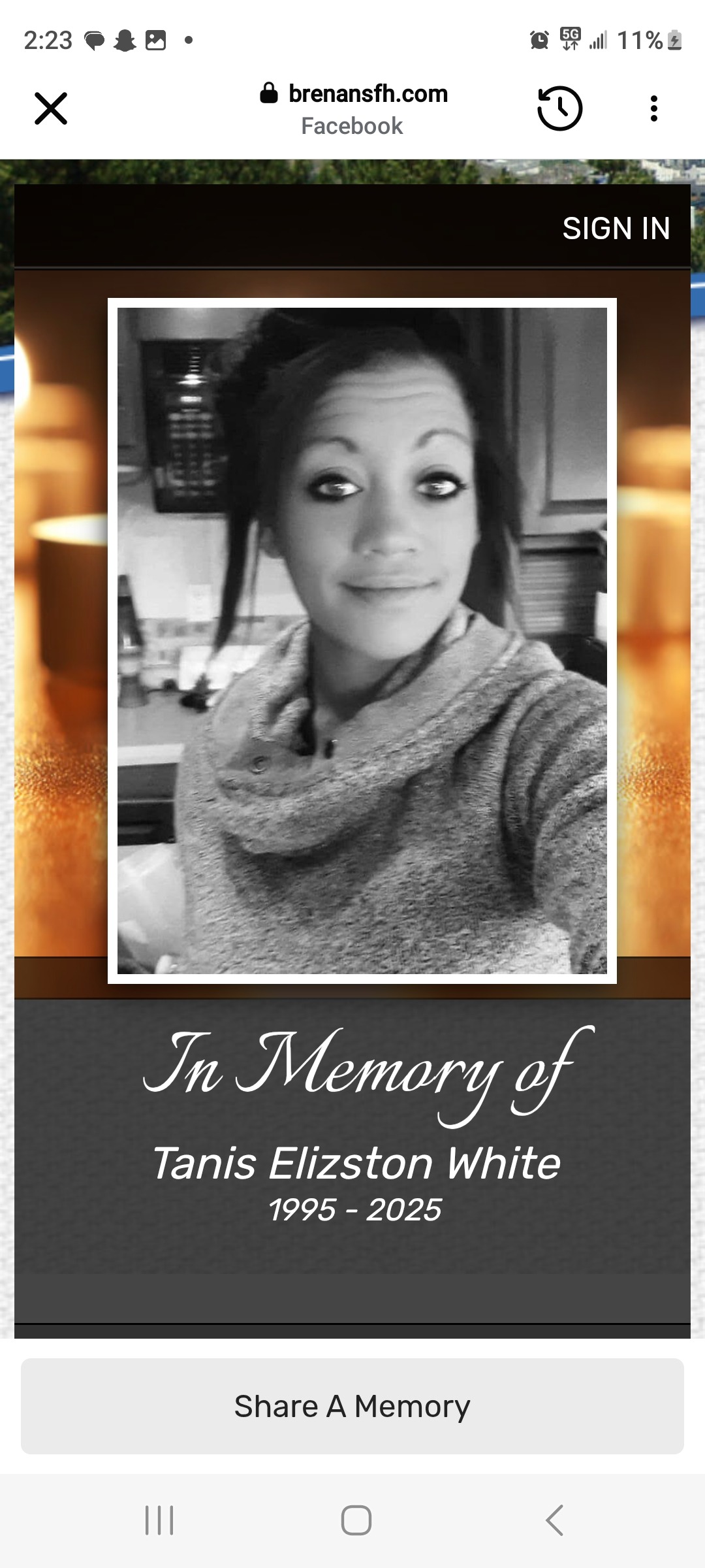 In Loving Memory of Tanis White campaign photo, 6 of 8