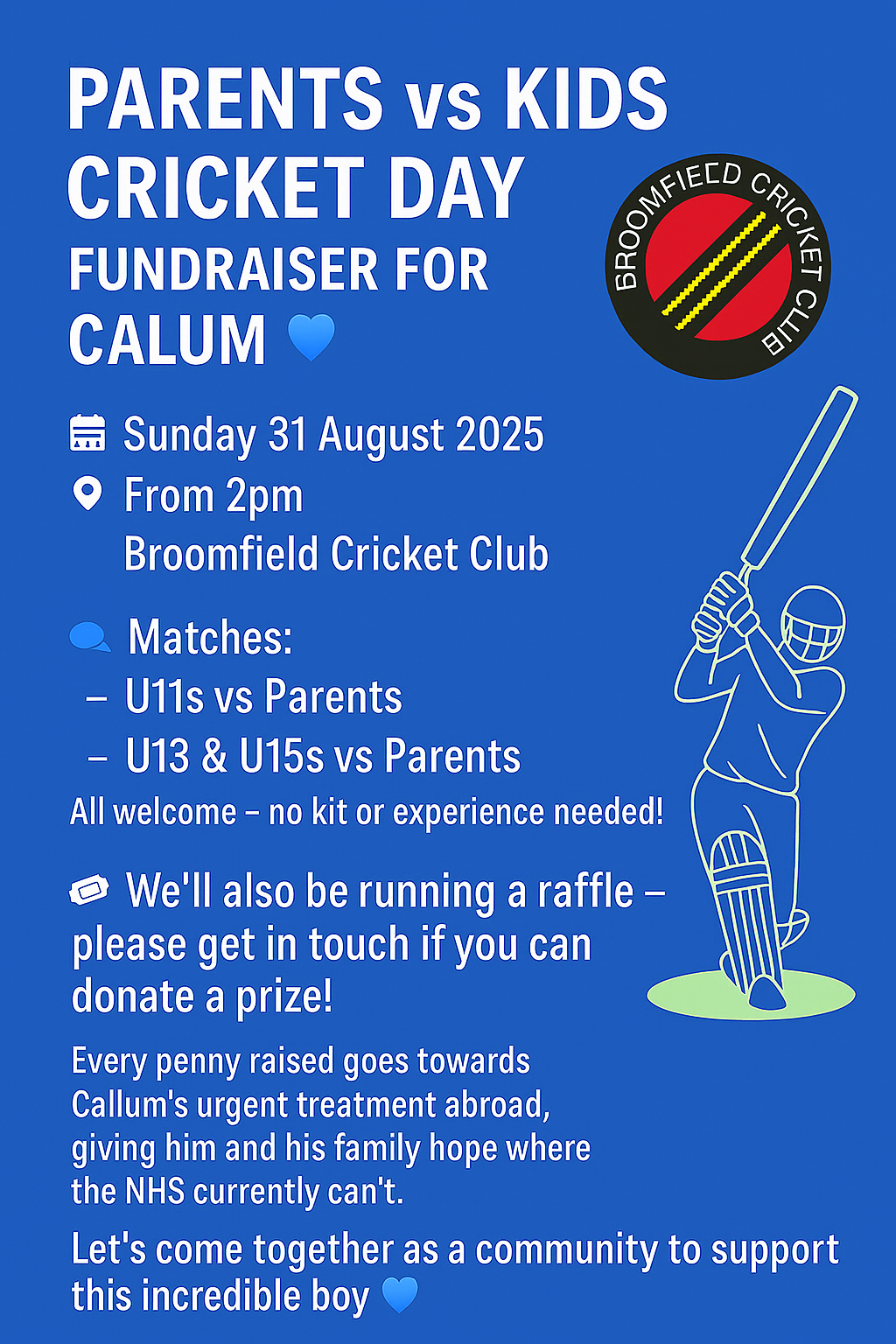 Raising funds for Callum's brain tumour treatment campaign photo, 4 of 6