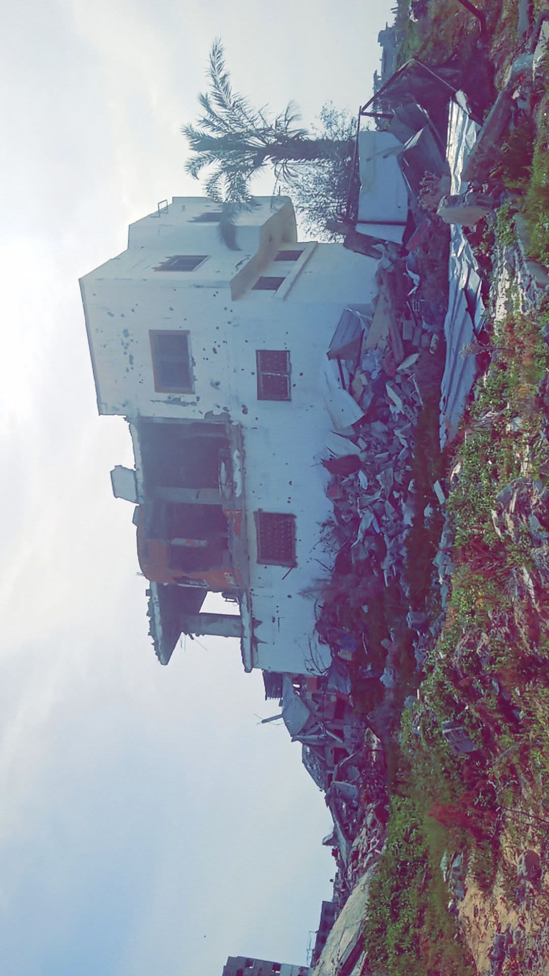 I am Saleh, 16 years old. My house was bombed. I am from Gaz campaign photo, 5 of 6