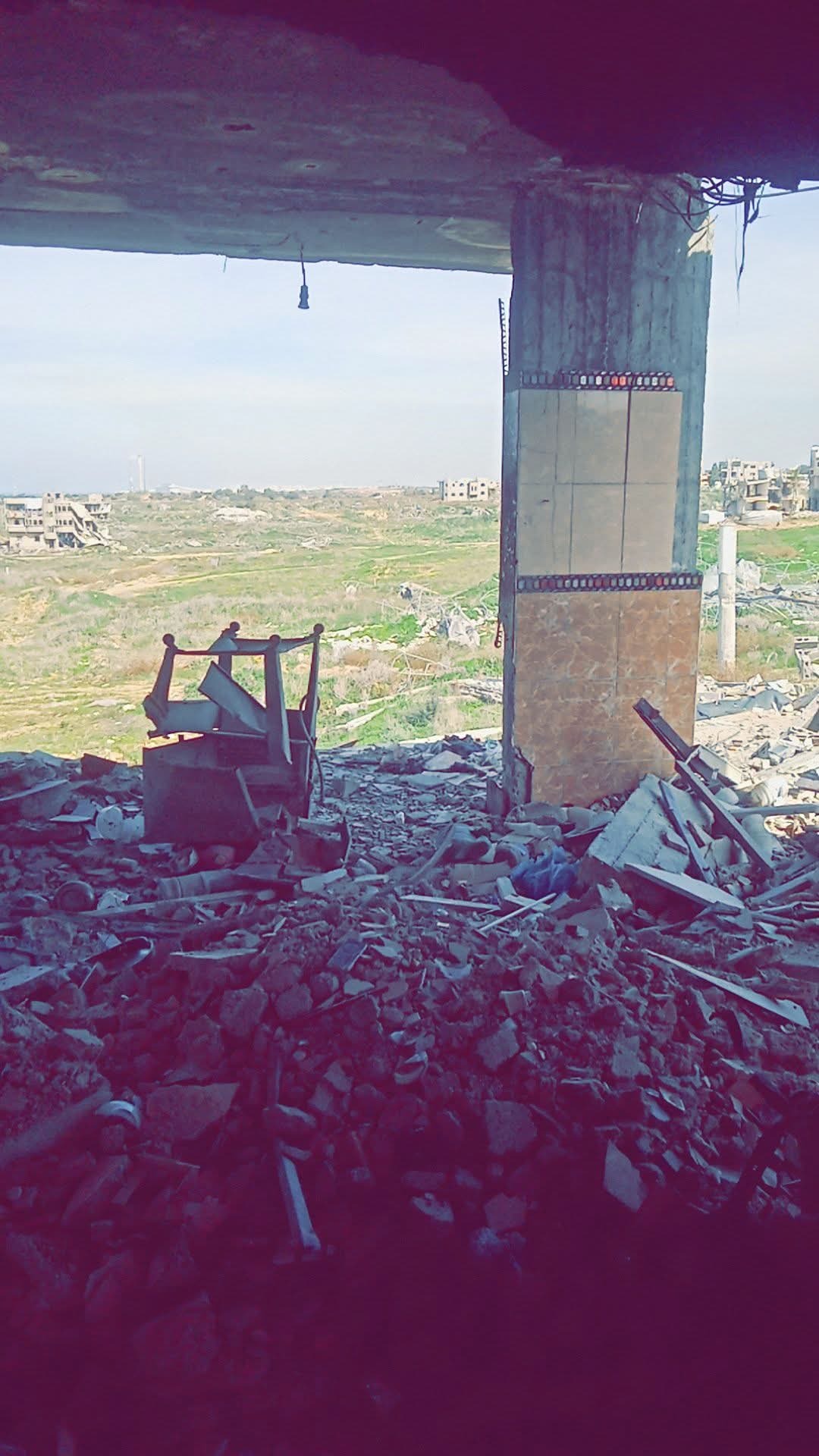 I am Saleh, 16 years old. My house was bombed. I am from Gaz campaign photo, 4 of 6