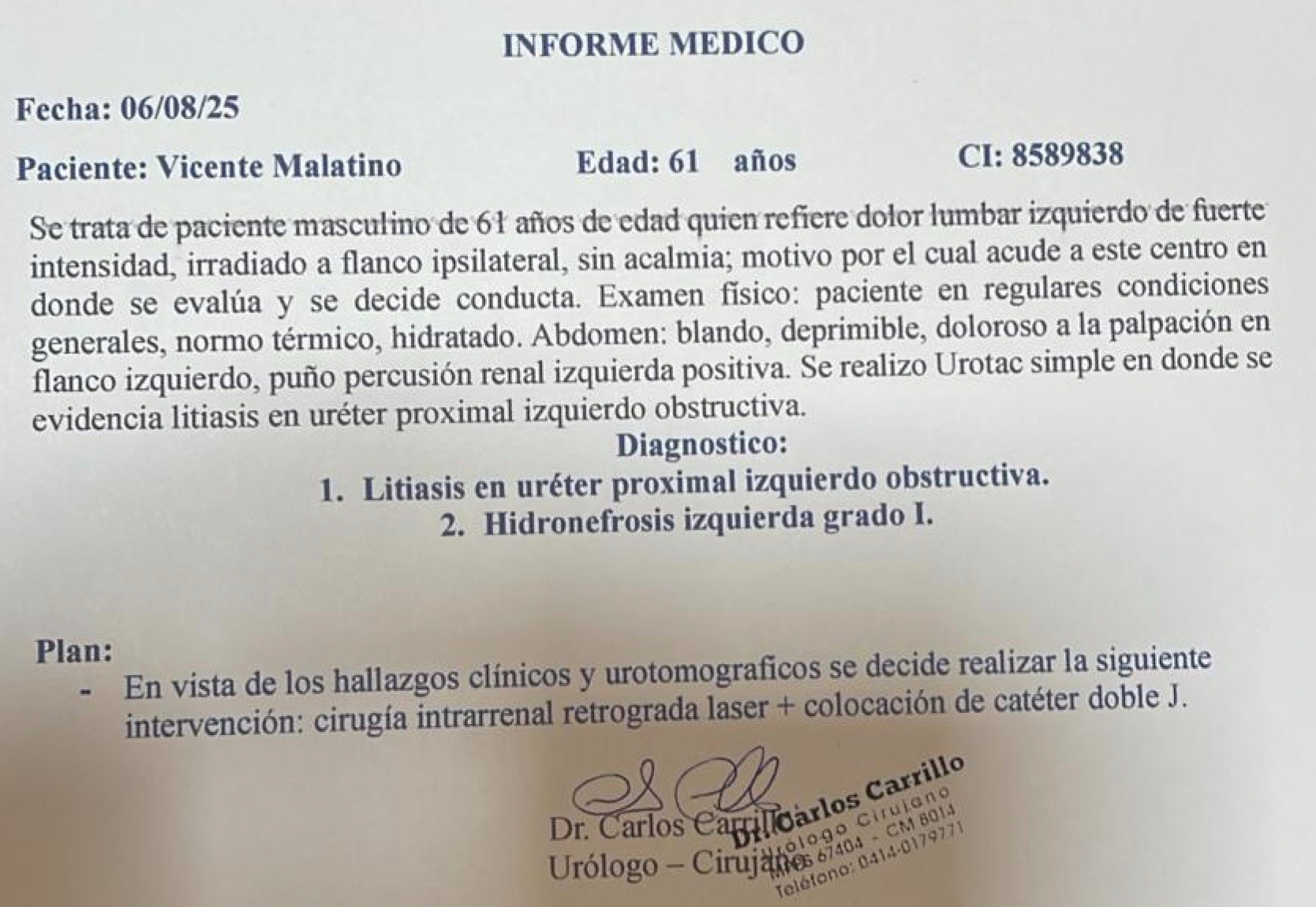 Ayuda a Vicente Malatino con su operación campaign photo, 2 of 6