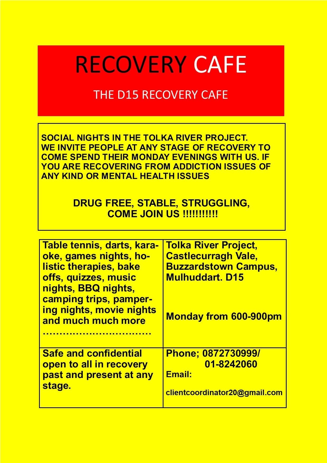 Raise funds for Tolka River Project Recovery Cafe campaign photo, 4 of 5