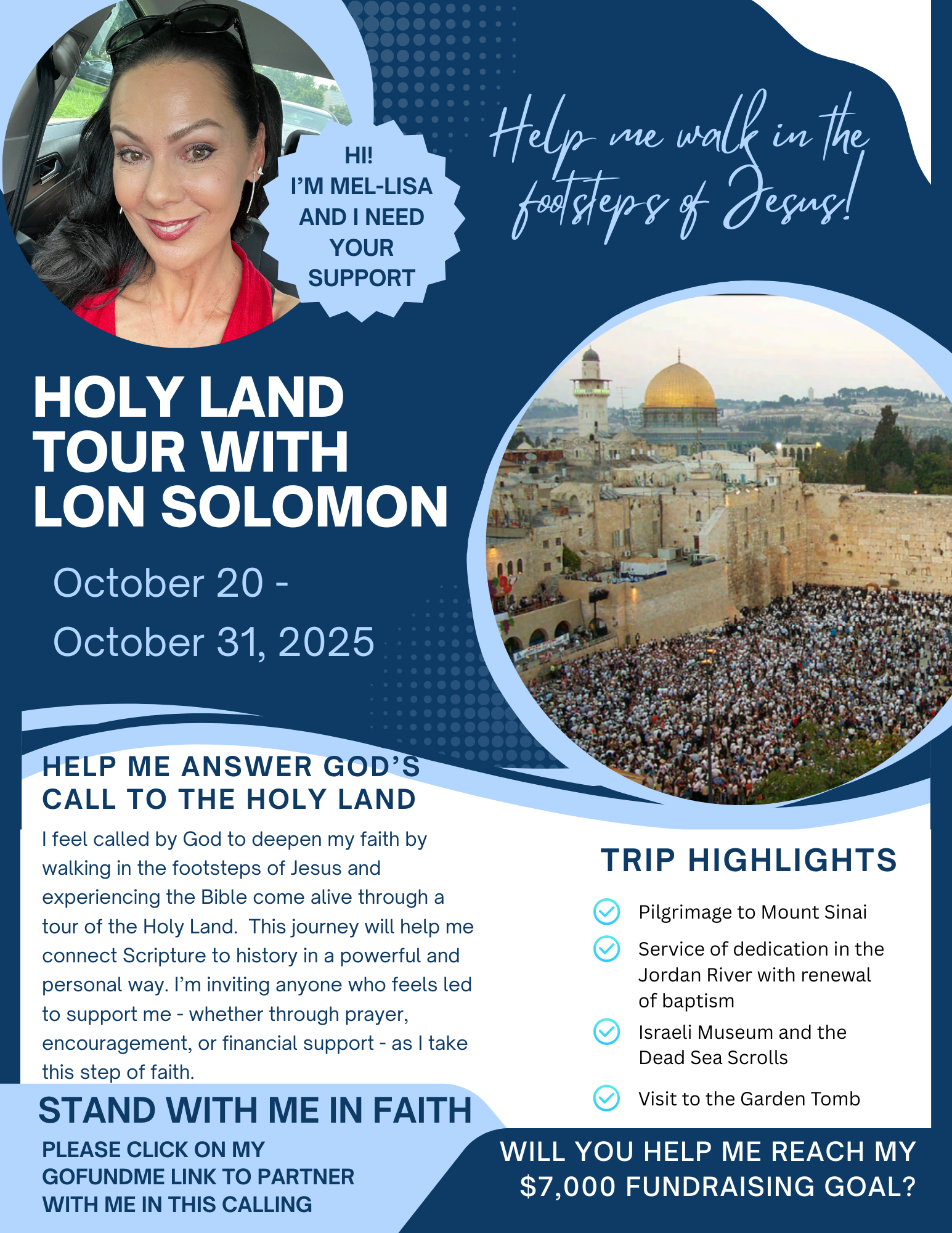 Support Pilgrimage to Jerusalem for Christian Youth Teacher campaign photo, 2 of 5