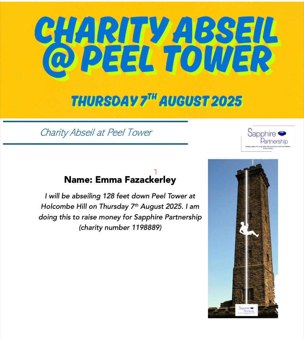 Charity Abseil Peel Tower campaign photo, 2 of 4