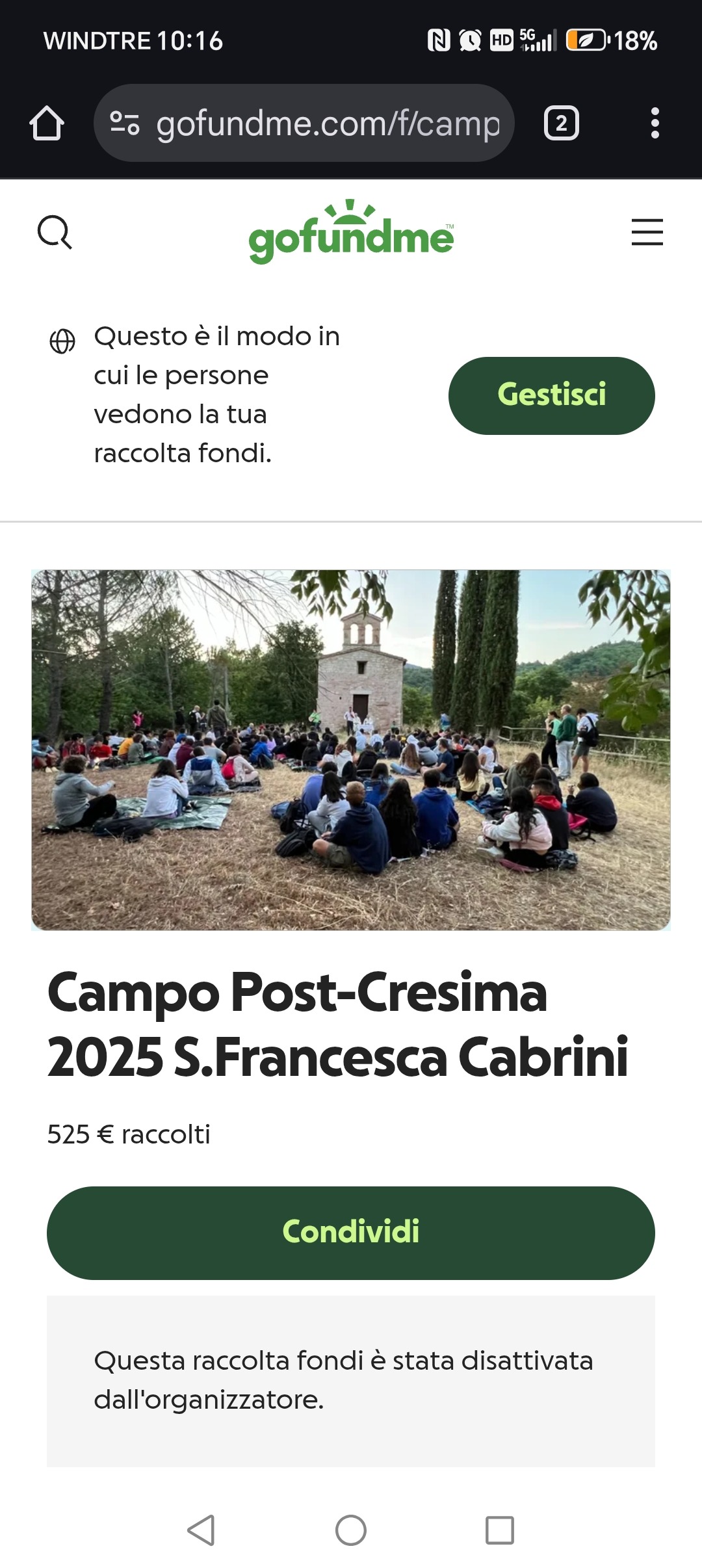 Campo post cresima 2026 S.F.Cabrini campaign photo, 2 of 3