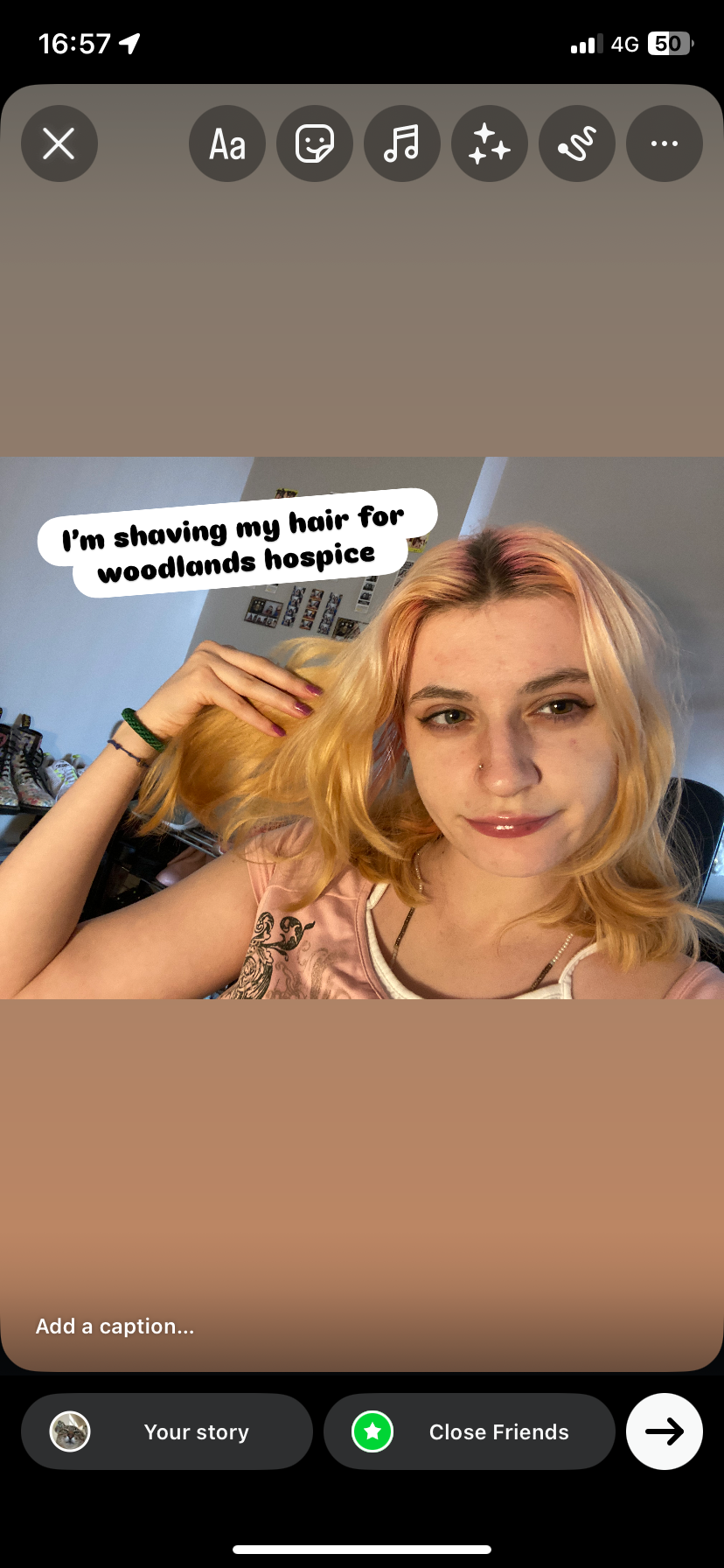 Shaving my hair to raise money for woodlands hospice campaign photo, 2 of 3