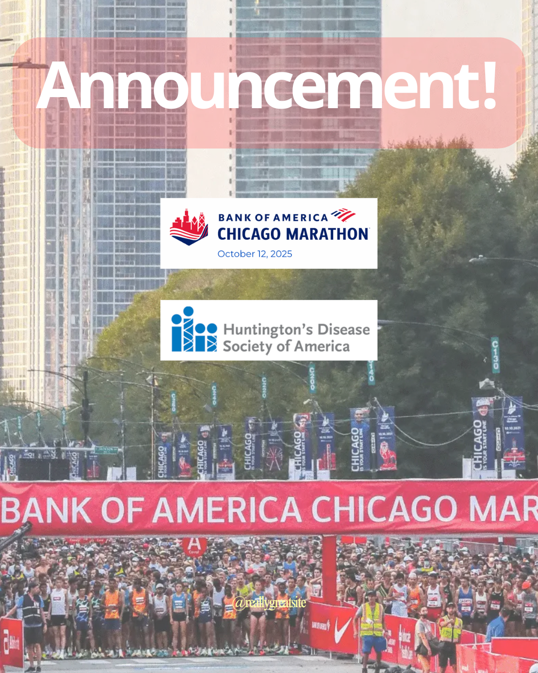 Teesside Running Club x Chicago Marathon x HDSA campaign photo, 2 of 4