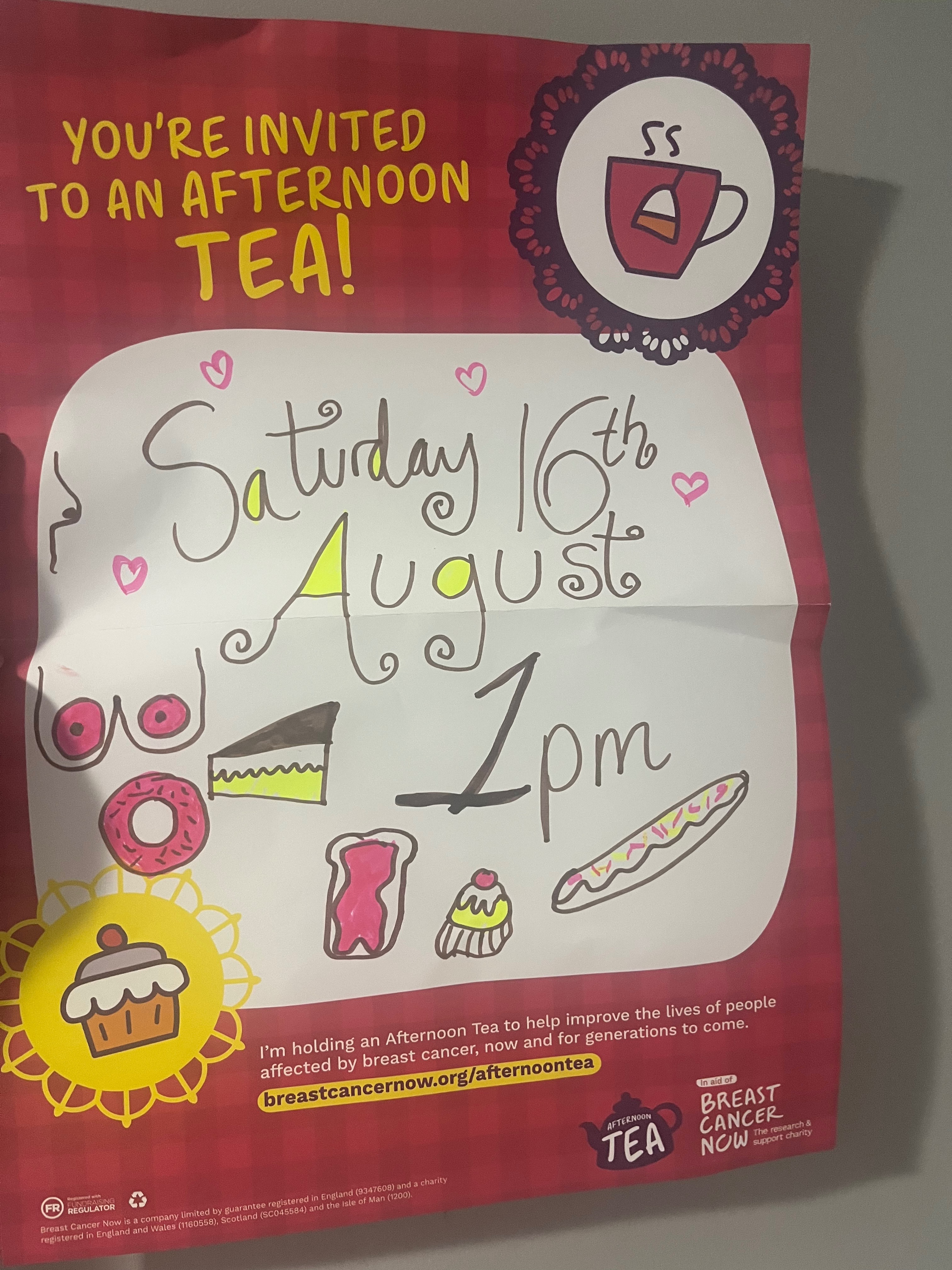Breast cancer now afternoon tea drop in! Or just donate! campaign photo, 2 of 4