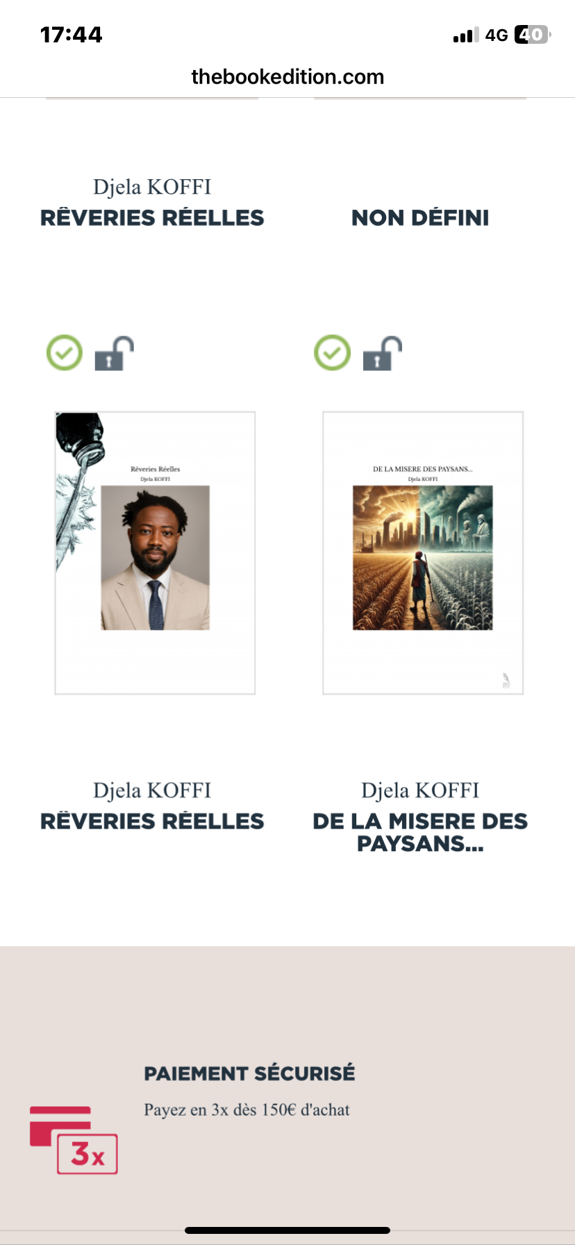 Djela KOFFI à financer ses études et publier ses livres campaign photo, 4 of 5
